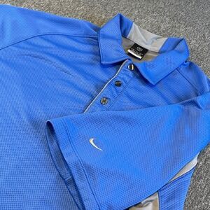 Nike Golf‎ Polo Shirt Sphere React Blue Performance Athletic XL